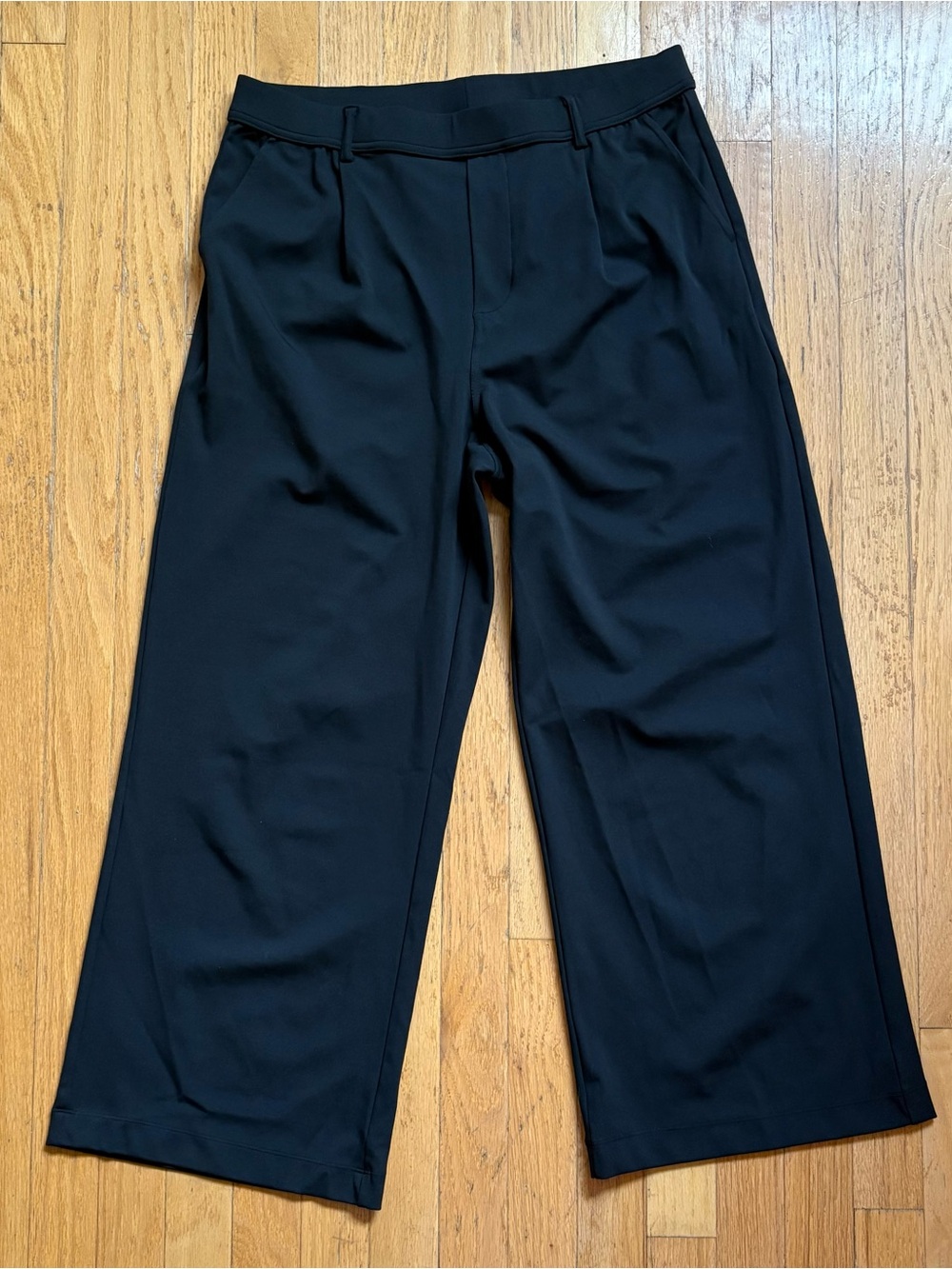 Halara High Waisted Wide Leg Pleated Work Pants - Black (L/Petite) NWT